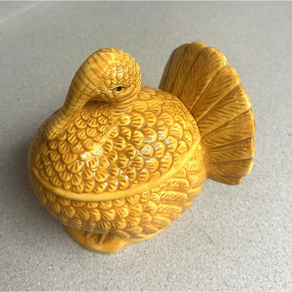 La Dolce Vita By JA Designs Covered‎ Turkey Bowl Orange Turkey Collection